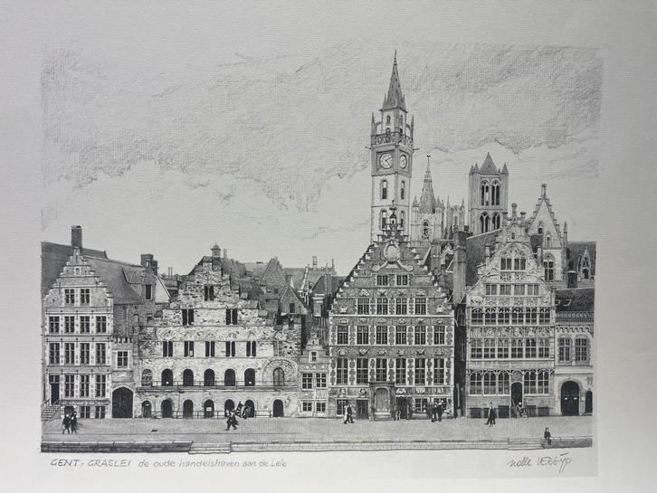 Gesigneerde kunstdruk nolle versyp, Antiek en Kunst, Kunst | Litho's en Zeefdrukken, Ophalen