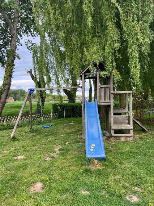 Buitenspeeltuig, Kinderen en Baby's, Speelgoed | Buiten | Speeltoestellen, Gebruikt, Glijbaan, Klimtouw, Klimwand, Schommel, Ophalen
