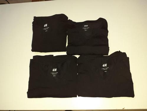 Zwarte T-Shirt heren set van 4 v-neck slim fit H&M S, Vêtements | Hommes, T-shirts, Neuf, Taille 46 (S) ou plus petite, Noir, Envoi