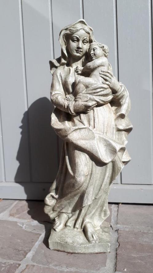 Beeld Maria met kind Jezus 50cm 10kg, Antiek en Kunst, Kunst | Beelden en Houtsnijwerken, Ophalen