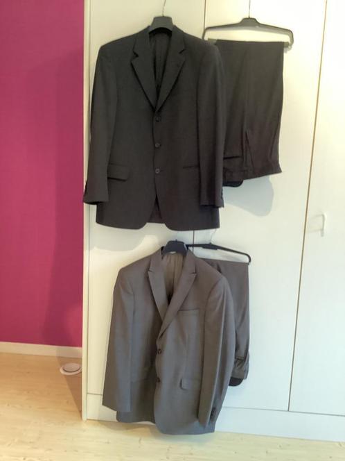 2 vestons avec pantalons taille 48, Kleding | Heren, Kostuums en vesten, Zo goed als nieuw, Maat 48/50 (M), Grijs, Ophalen
