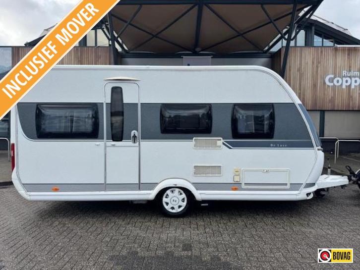Hobby De Luxe 455 UF 2014 MOVER + UNICO LUIFEL, Caravans en Kamperen, Caravans, tot en met 4, 1000 - 1250 kg, Rondzit, Hobby, Vast bed