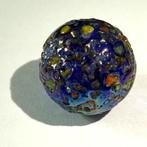 Vintage Cobalt Blue Speckled Confetti Glass Marble, Ophalen, Gebruikt