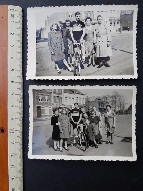 2x Foto Coureur Wielrenner Stan Van Peer Wommelgem ?, Verzamelen, Foto's en Prenten, Gebruikt, Foto, Overige onderwerpen, 1940 tot 1960