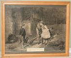 Verboden toegang Antieke prent, Antiek en Kunst, Kunst | Etsen en Gravures, Ophalen of Verzenden