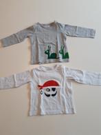 2 t-shirts (lange mouwen) - maat 62/68, Kinderen en Baby's, Babykleding | Maat 62, Shirtje of Longsleeve, Ophalen of Verzenden