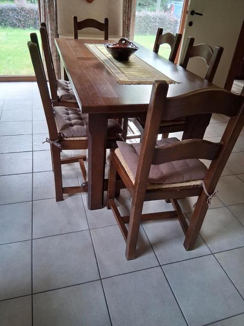 Eettafel met 6 stoelen, Huis en Inrichting, Complete eetkamers, Gebruikt, Ophalen
