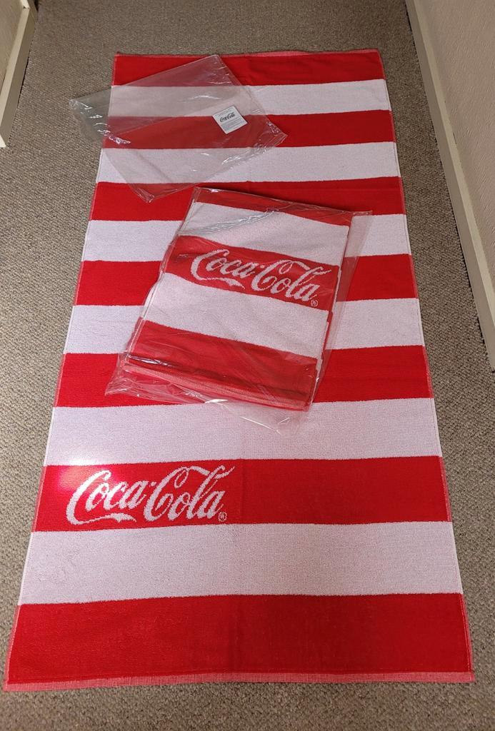 2 grote Coca-cola strandhanddoeken, nieuw, Verzamelen, Supermarktacties, Ophalen of Verzenden
