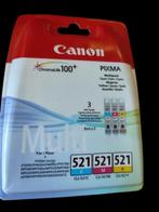 Nieuw Canon-multipack: CLI-521 C/M/Y, Ophalen of Verzenden, Nieuw, Cartridge, Canon Pixma