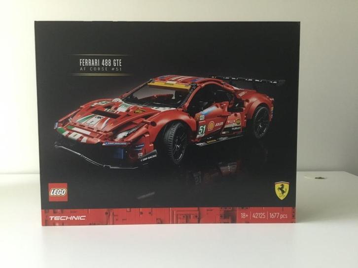 LEGO 42125 Technic Ferrari 488 GTE "AF Corse #51", Kinderen en Baby's, Speelgoed | Duplo en Lego, Nieuw, Lego, Complete set, Ophalen of Verzenden