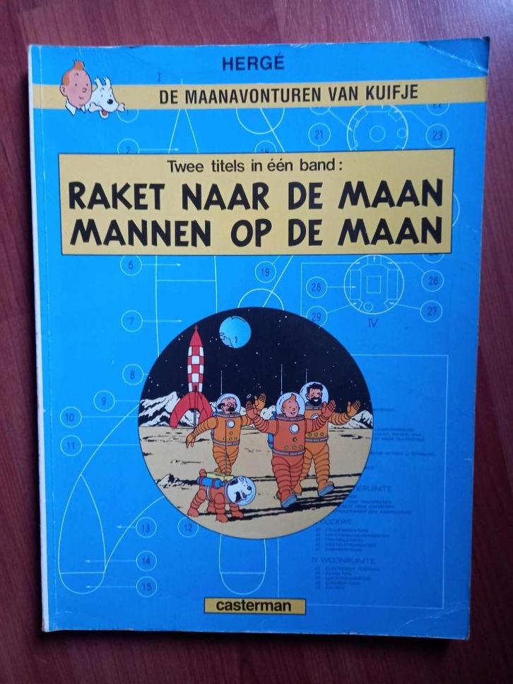 Kuifje - De maanavonturen van Kuifje (1986) - herdruk - SC, Boeken, Stripverhalen, Gelezen, Eén stripboek, Verzenden