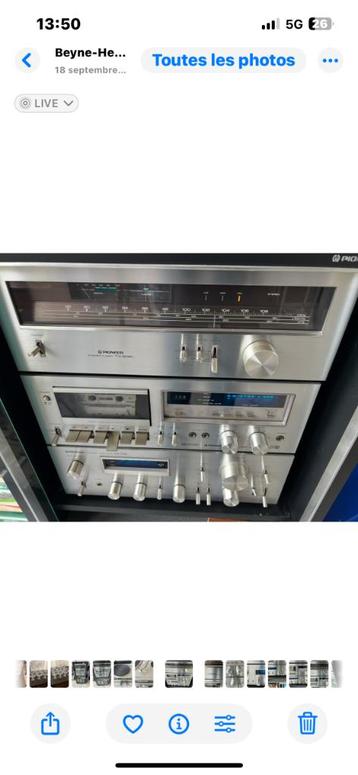 Pioneer stereo met vintage blauw display beschikbaar voor biedingen