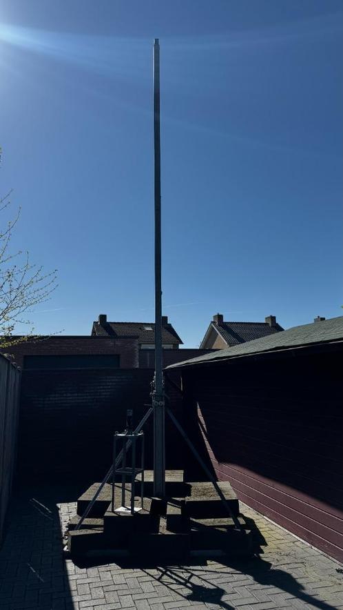 12m Crank up Mast + Base + Rotor cage + cable arms + tiles, Telecommunicatie, Antennes en Masten, Gebruikt, Mast, Ophalen