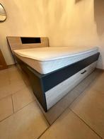 Bed 140x190 te koop, Huis en Inrichting, Slaapkamer | Bedden, Ophalen, Zo goed als nieuw, Twijfelaar, Hout