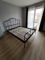 Bedframe zwart metaal 160 x 200 Inclusief 2 lattenbodems, Huis en Inrichting, Slaapkamer | Bedden, Ophalen, Zwart, Tweepersoons