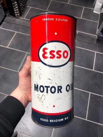 Bidon d’huile olieblik oil olie blik Esso motor oil 