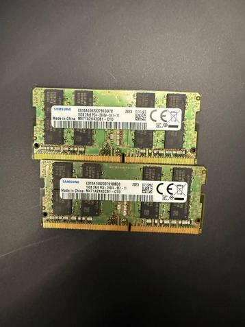 2x 16 GB DDR4 266 Samsung SO-DIMM  beschikbaar voor biedingen