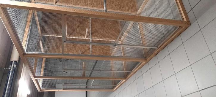 Volière panelen., Dieren en Toebehoren, Vogels | Hokken en Kooien, Gebruikt, Volière, Aluminium, Ophalen
