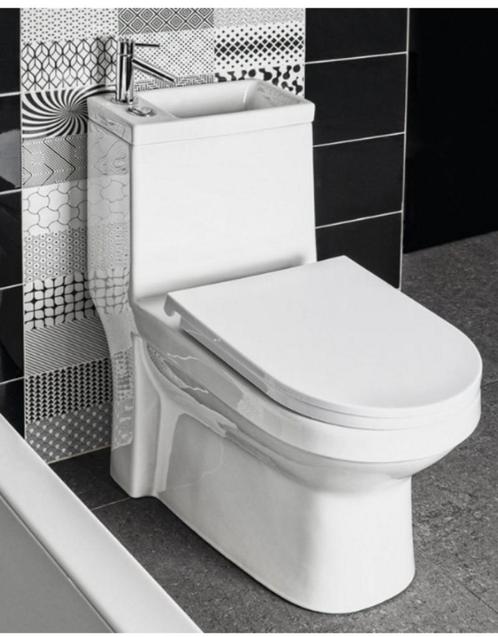 Toilette avec le lavabo ci-dessus, Bricolage & Construction, Sanitaire, Neuf, Toilettes, Enlèvement