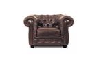 Chesterfield look zetel, Huis en Inrichting, Zetels | Zetels, Klassiek, Nieuw, Leer, Ophalen of Verzenden