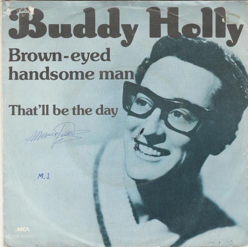 45T: Buddy Holly Brown-eyed handsome man  R'n'R, Cd's en Dvd's, Vinyl Singles, Gebruikt, Single, Rock en Metal, 7 inch, Ophalen of Verzenden