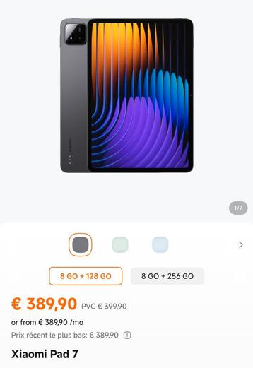 Xiaomi Pad 7 nieuwe 128 GB garantie 2 jaar beschikbaar voor biedingen