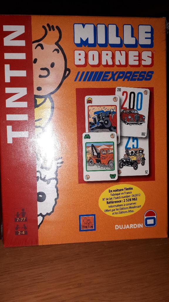 Spel Thousand Bornes Tintin, Hobby en Vrije tijd, Gezelschapsspellen | Kaartspellen, Nieuw, Een of twee spelers, Drie of vier spelers