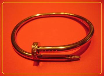 Damesarmband repro >>> STYLE CARTIER <<< Goudkleurig-Strass