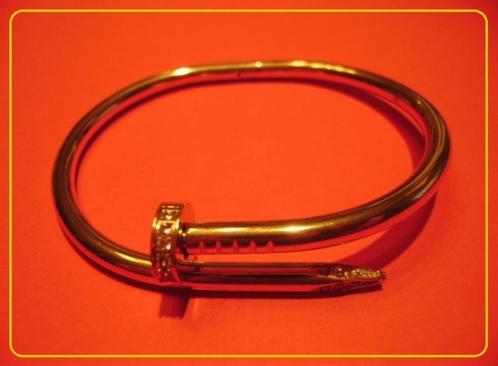 Damesarmband repro >>> STYLE CARTIER <<< Goudkleurig-Strass, Handtassen en Accessoires, Armbanden, Nieuw, Staal, Goud, Met strass
