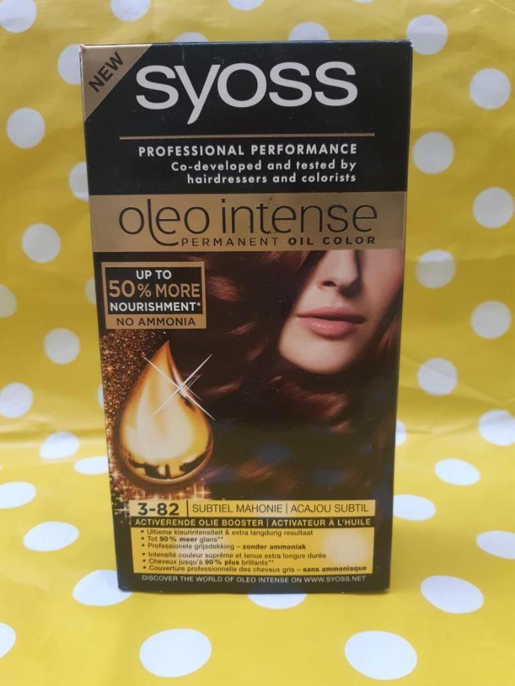 Permanent Oil Color Syoss Oleo Intense 3-82 Subtiel Mahonie, Handtassen en Accessoires, Uiterlijk | Haarverzorging, Nieuw, Overige typen