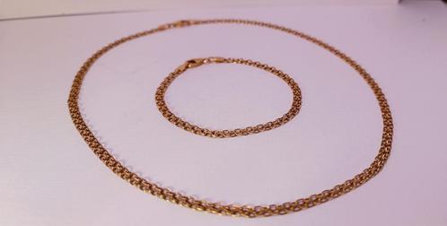 585 (14K) Set gouden ketting en armband, Bijoux, Sacs & Beauté, Bijoux anciens, Bracelet, Enlèvement