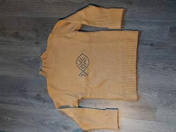 Camel trui met driekwartmouwen, Mixed fibres, Enlèvement, Porté