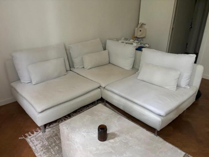 Canapé gris, Huis en Inrichting, Zetels | Zetels, Gebruikt, Hoekbank, Driepersoons, 150 tot 200 cm, 75 tot 100 cm, Stof, Ophalen