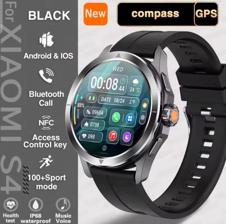 Xiaomi S4 Ultra Smartwatch – Outdoor Sport – AMOLED Nieuw!, Handtassen en Accessoires, Smartwatches, Ophalen of Verzenden