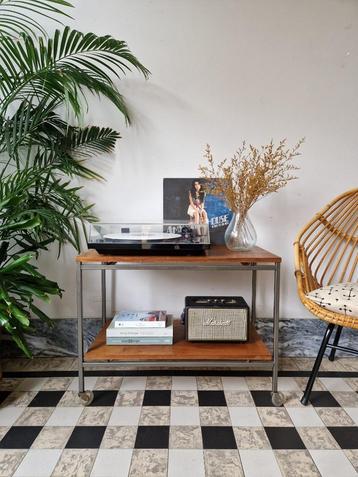 Vintage midcentury trolley | platenspeler meubel beschikbaar voor biedingen