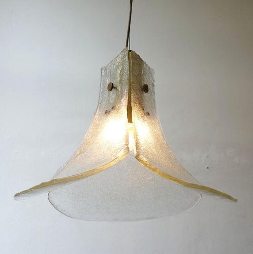 Vintage Kalmar hanglamp Murano Hollywood Regency ijsglas, Huis en Inrichting, Lampen | Hanglampen, Gebruikt, Ophalen of Verzenden