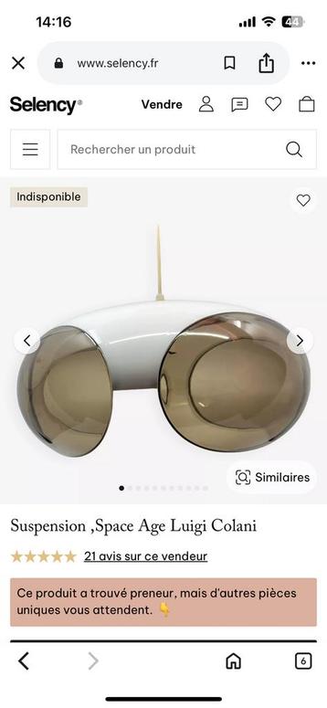 Suspension - bug eye - ufo - luigi colani - beschikbaar voor biedingen