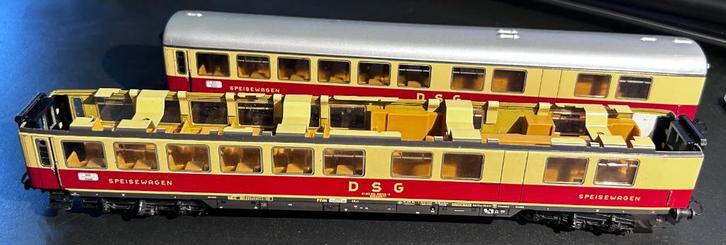 3318. 2 H0 Märklin restaurantauto., Hobby en Vrije tijd, Modeltreinen | H0, Gebruikt, Wagon, Märklin, Ophalen of Verzenden