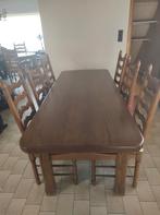 Volledige eiken eetkamer, dressoir, tafel, 6 stoelen, Huis en Inrichting, Ophalen, Gebruikt