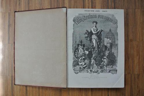 L'illustration Européénne - 2 delen - 19de eeuw, Antiek en Kunst, Antiek | Boeken en Manuscripten, Ophalen of Verzenden