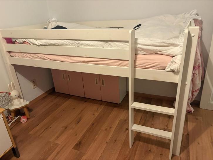 Halfhoogslaper bed, Kinderen en Baby's, Kinderkamer | Stapelbedden en Hoogslapers, Halfhoogslaper, Ophalen