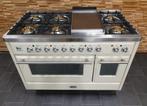 🔥Luxe Boretti Majestic Fornuis 120cm crème + rvs Frytop, 60 cm of meer, Ophalen of Verzenden, Zo goed als nieuw, Energieklasse A of zuiniger