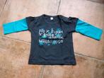Donkergrijze longsleeve met glitter, maat 74, Kinderen en Baby's, Babykleding | Maat 74, Ophalen of Verzenden, Gebruikt