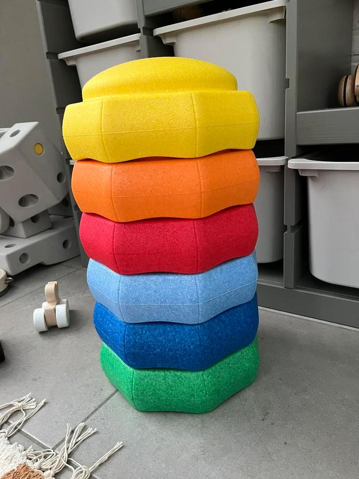 6 nieuwe stapelstenen - Stepping Stones, Kinderen en Baby's, Speelgoed | Educatief en Creatief, Nieuw, Ontdekken, Ophalen