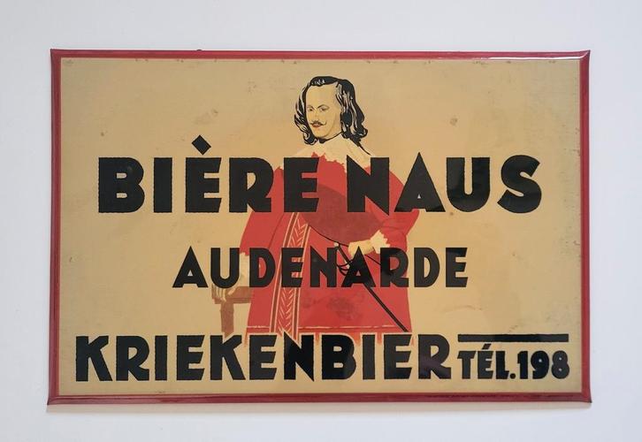 Glacoide reclamebord Bière Naus., Verzamelen, Biermerken, Ophalen of Verzenden