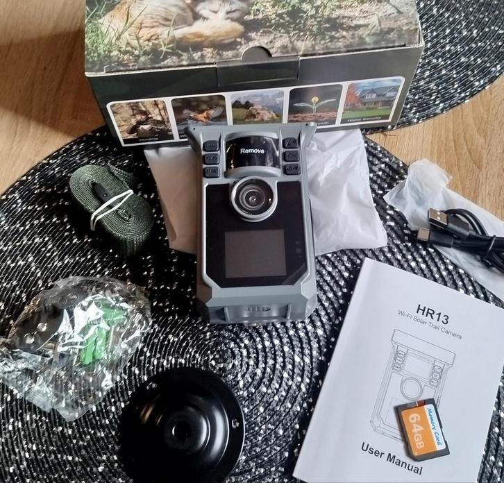 Jachtcamera op zonne-energie met verbinding met je smartphon, Audio, Tv en Foto, Actiecamera's, Nieuw, Ophalen of Verzenden