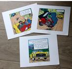 Tintin 3 tiré à part serigrafie Kuifje Hergé 2011, Envoi, Tintin, Comme neuf