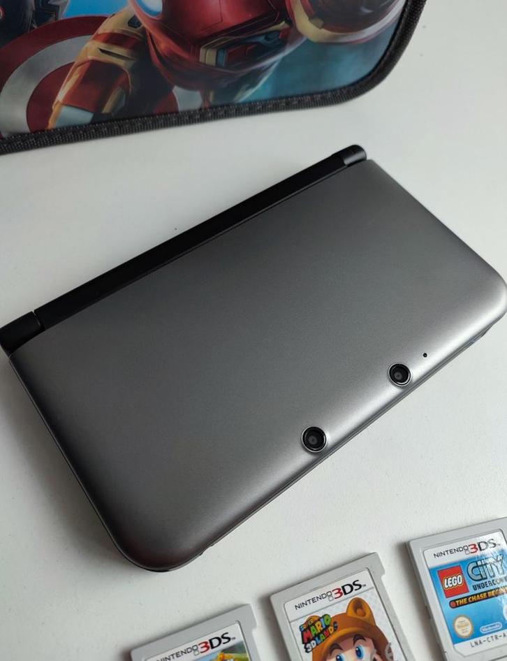 3ds xl met spelletjes, Games en Spelcomputers, Spelcomputers | Nintendo 2DS en 3DS, Zo goed als nieuw, 3DS XL, Met games, Met beschermhoes of tas