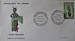 FDC - REPUBLIQUE DU CONGO- KUNST UIT AFRIKA, Postzegels en Munten, Ophalen of Verzenden, Gestempeld, Overige thema's