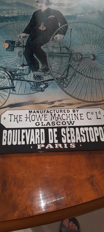 Enseigne publicitaire ancien de France Howe Bicycles, Enlèvement